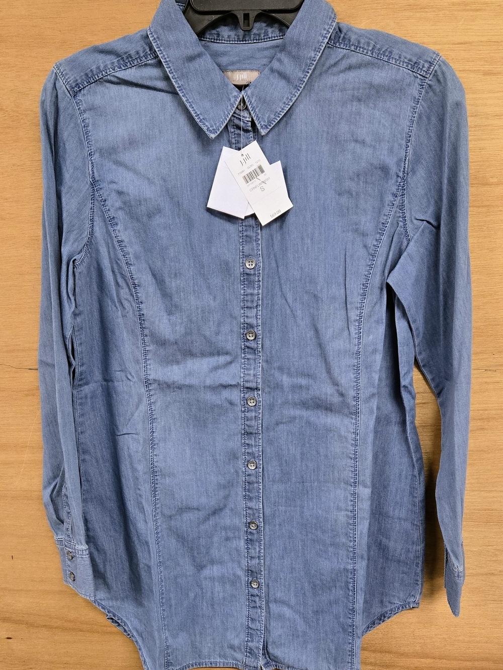 J. Jill Light Blue Denim Button-Down Shirt